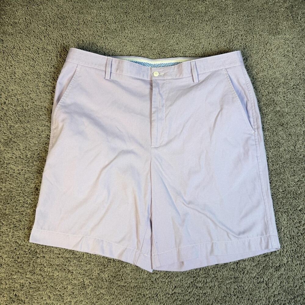 FootJoy Golf Shorts Mens 38 Purple 100% Nylon Twill 8 Inseam Pockets Stretch